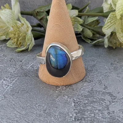 Boulder opal statement ring