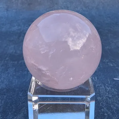 Rose quartz sphere ball crystal