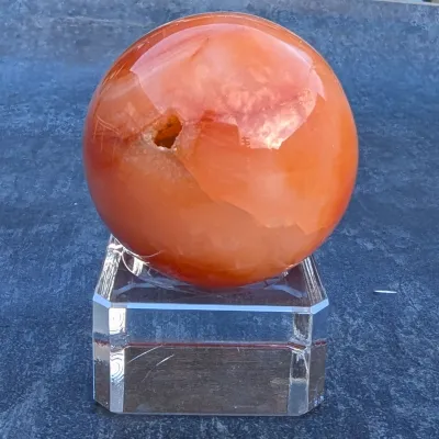 Carnelian crystal ball 