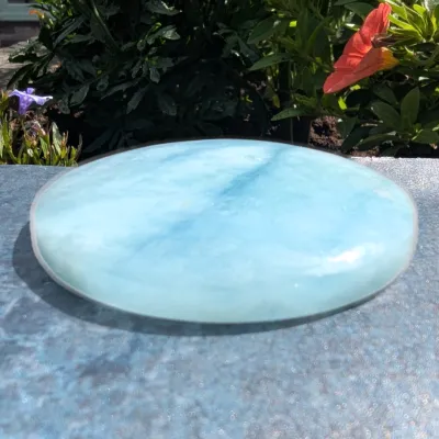 Aquamarine polished display specimen 
