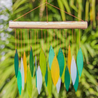 Recycled glass garden ornament