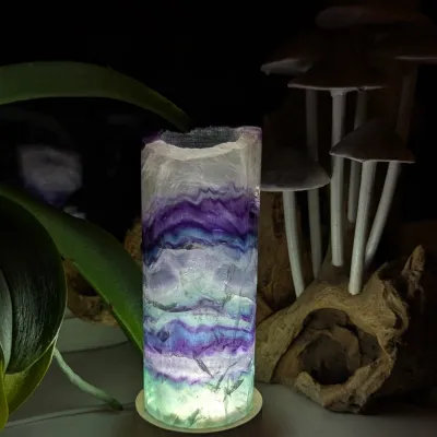 Fluorite crystal purple green