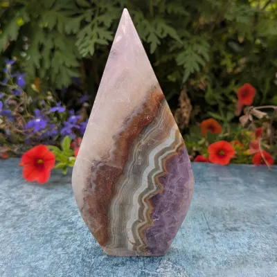 Mexican amethyst chevron stripes