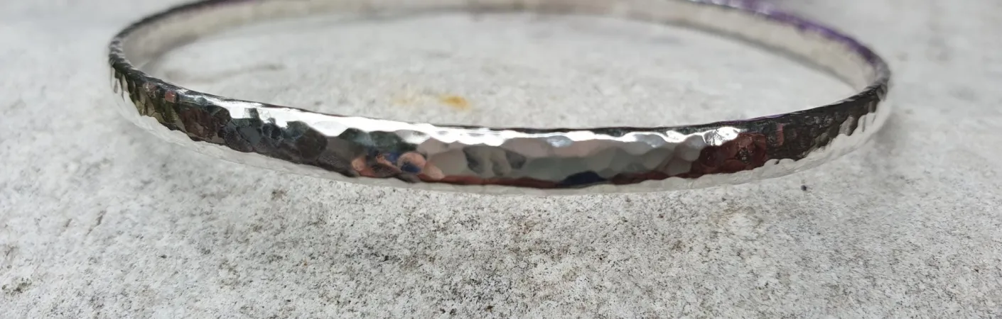 sterling silver bangle large size