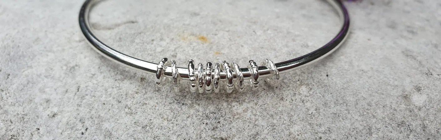 jangle bangle jangling large silver