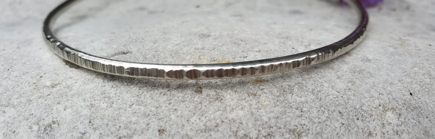large small medium bangle silver