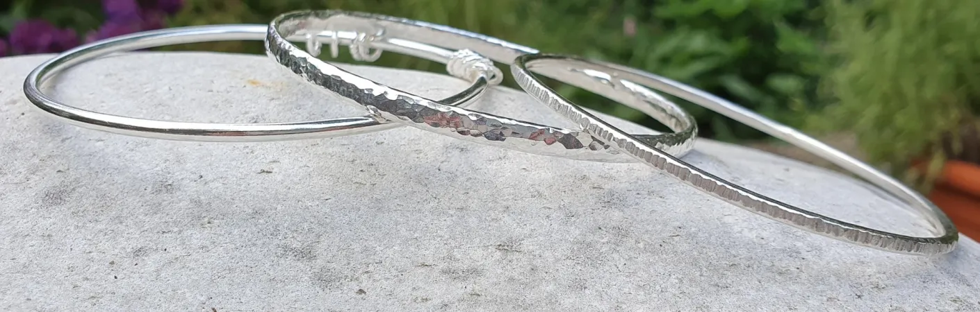 made measure bangles sterling silver
