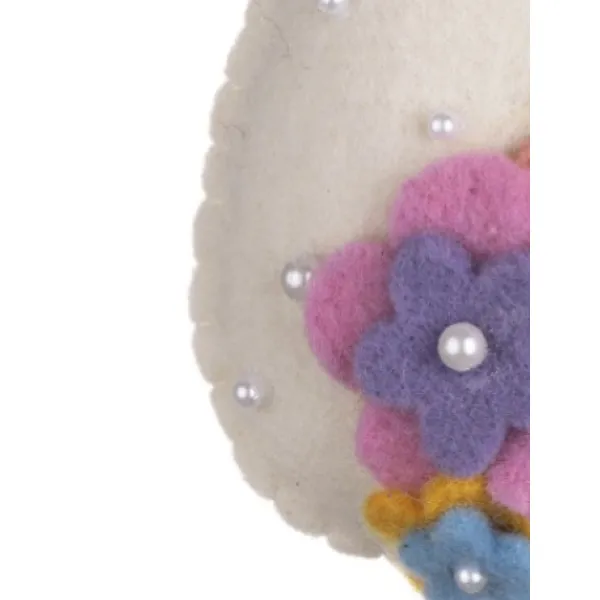 Felt felted hanging Easter egg decoration