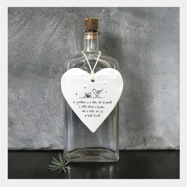 East India porcelain heart