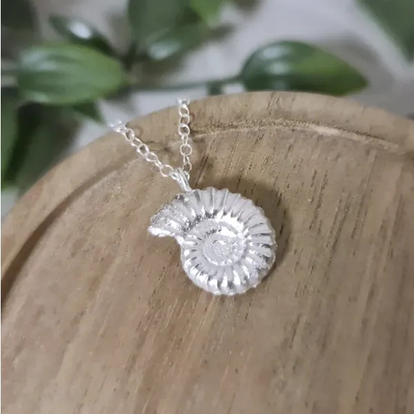British UK Dorset ammonite necklace