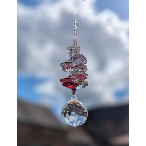 Rose pink suncatcher window