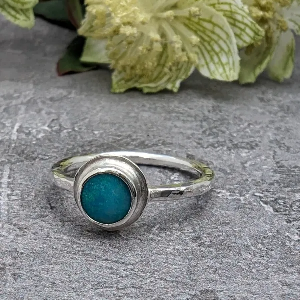 Stacker ring blue opal