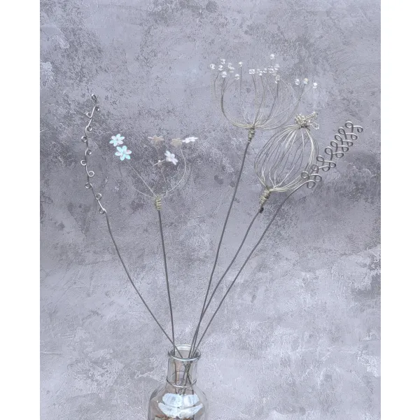 Silver flowers pot pot potted 