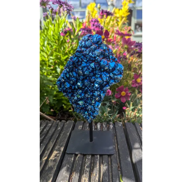 Blue aura crystal unusual gift