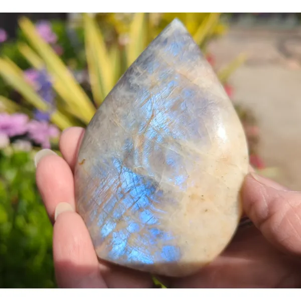 Purple blue moonstone feminine crystal