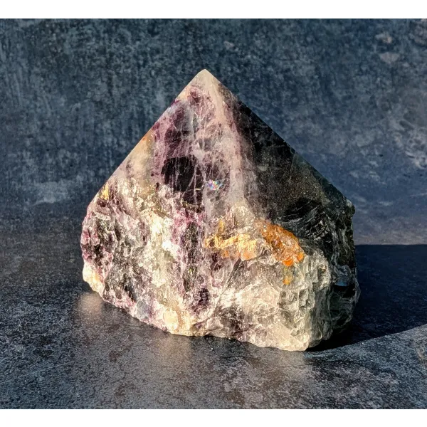 Purple crystal healing therapy stone