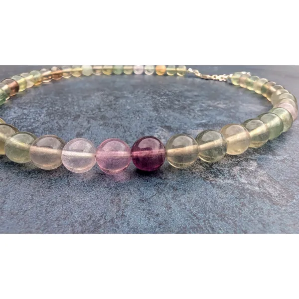 Healing fluorite crystal necklace