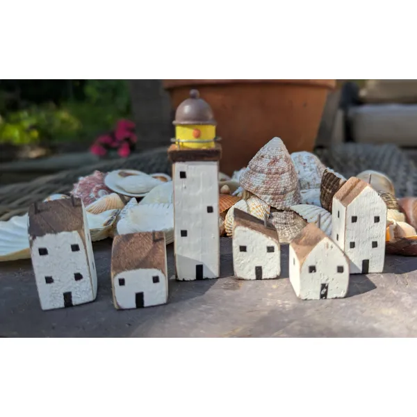 Mini cottages houses street coastal decor