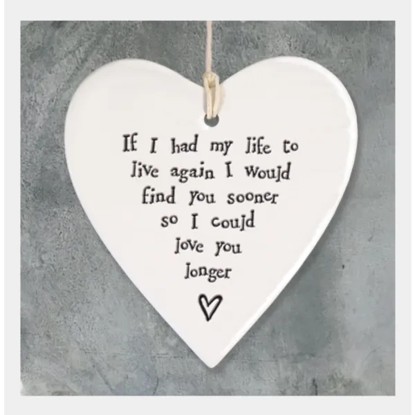 east india heart hanger love