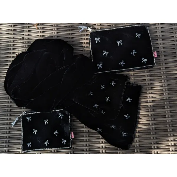 Black silver stars evening accessories