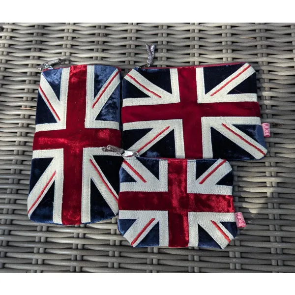 Luxury velvet purse Union Jack gifts