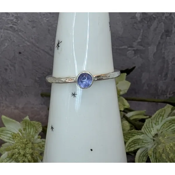Hand made tanzanite stacker ring