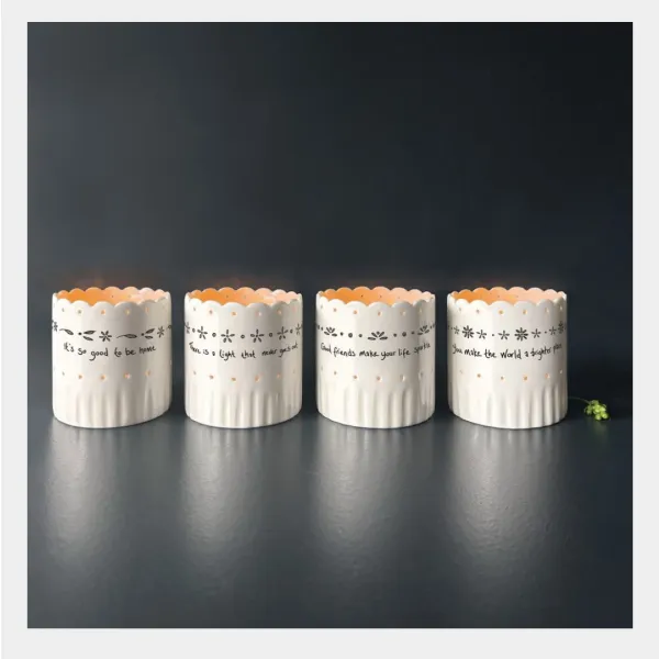 East of India white porcelain tealights