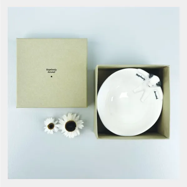 Cute dog trinket dish