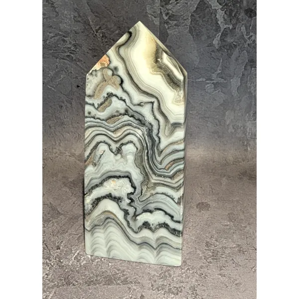 Zebra Calcite obelisk tower