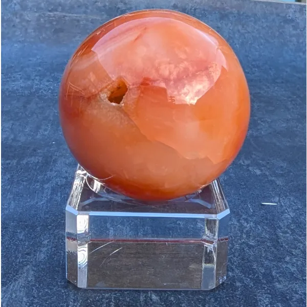 Carnelian crystal ball 