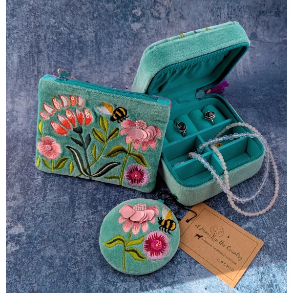 Embroidered velvet gifts women