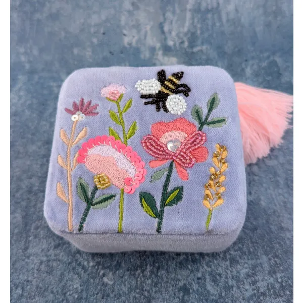 Velvet jewellery box birthday present mum 