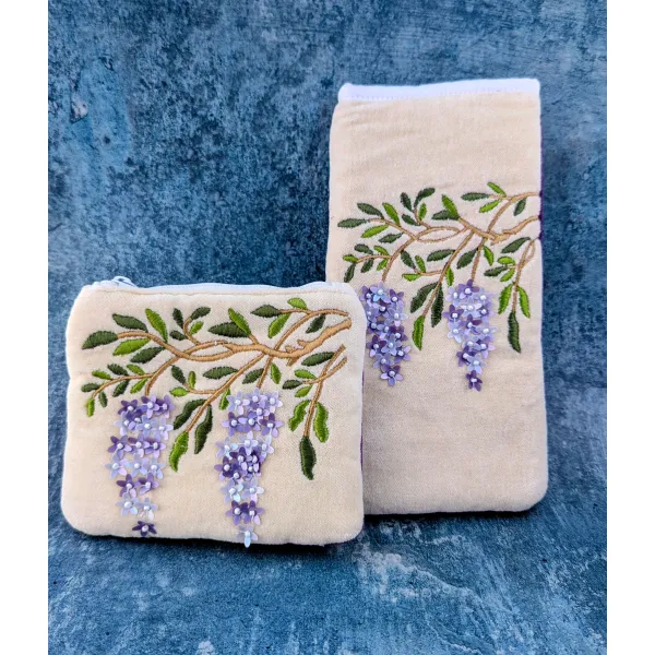 Wisteria gifts embroidered beaded sequins