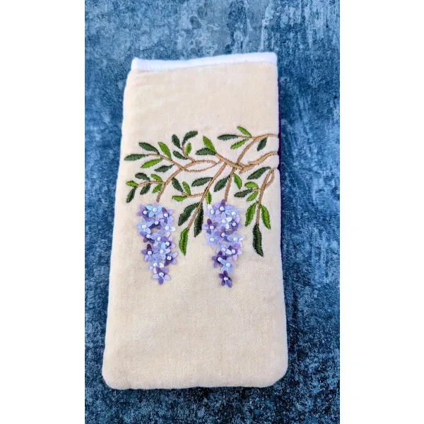 Beaded purse wisteria design