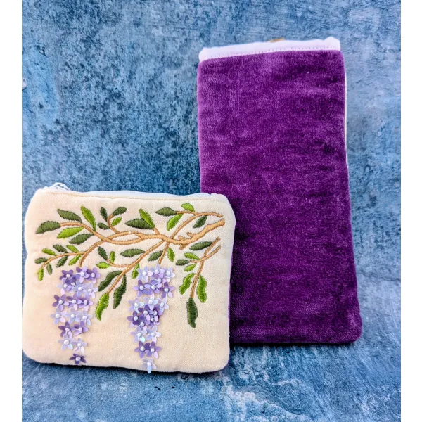 Embroidered beaded velvet gifts 