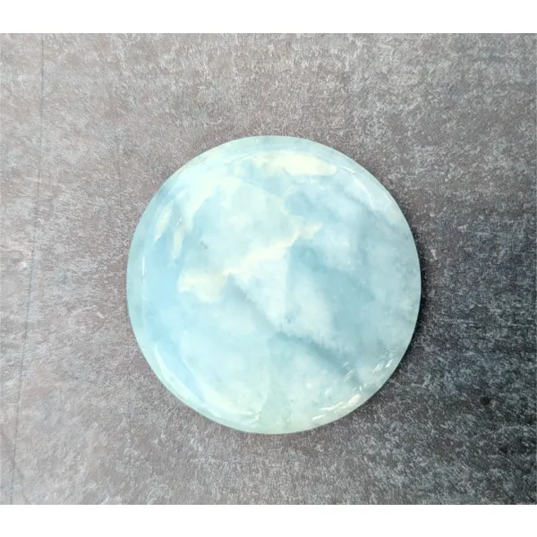 Polished aquamarine display paperweight