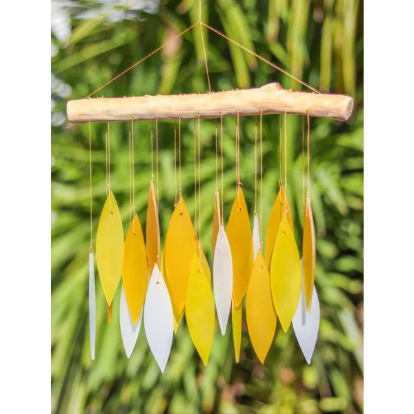 Sensory garden decor golden windchime