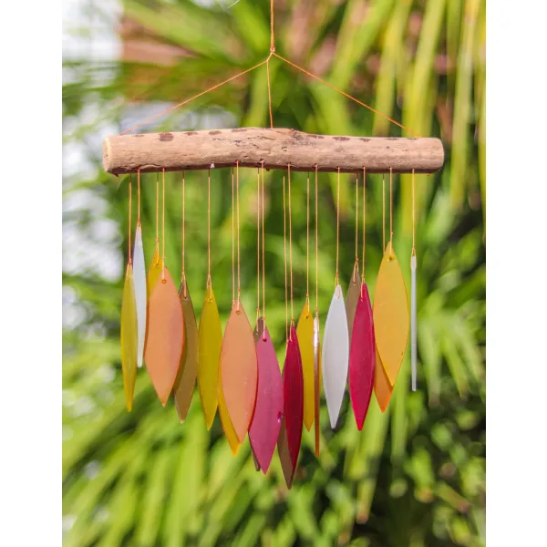 Colourful garden glass decor