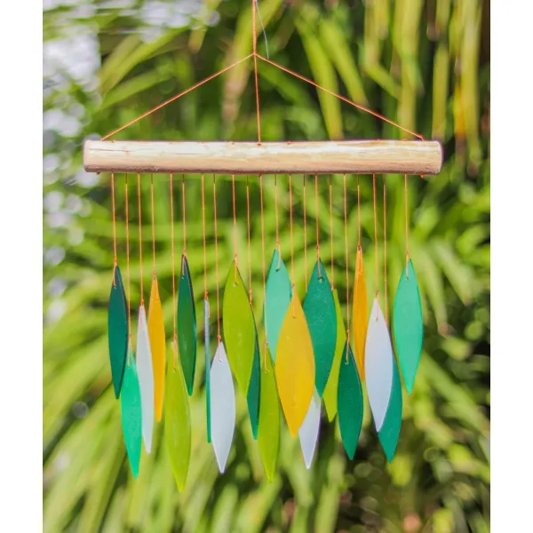 Recycled glass garden ornament