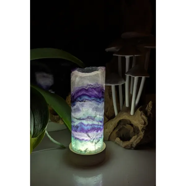 Fluorite crystal purple green