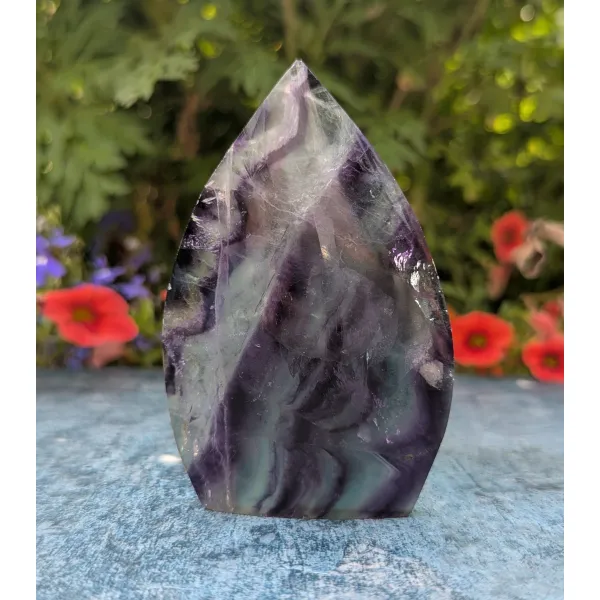 Purple crystals therapy healing