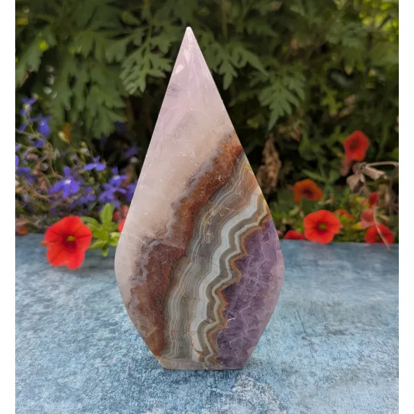 Mexican amethyst chevron stripes
