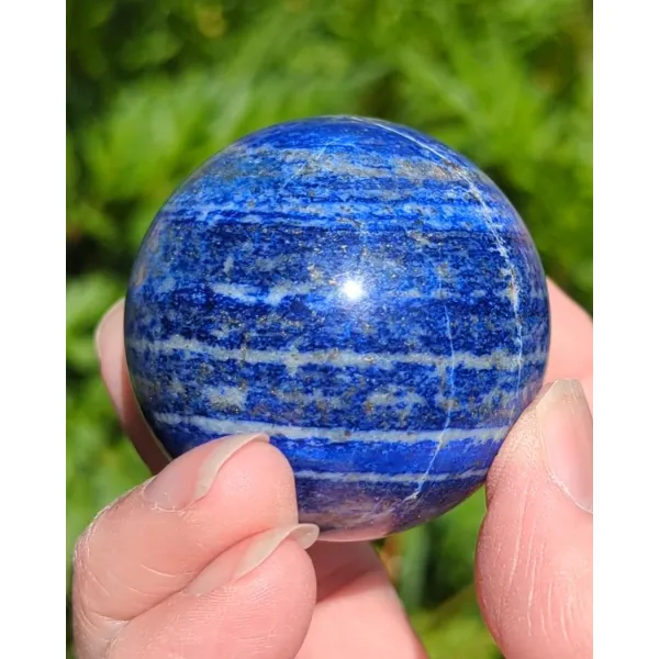 Lapis lazuli ball sphere blue mineral