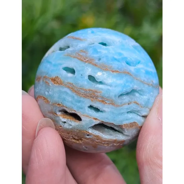 Hemimorphite blue Crystal mineral ball sphere