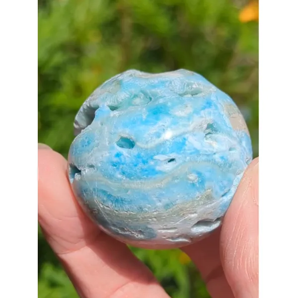 Blue hemimorphite ball personal growth