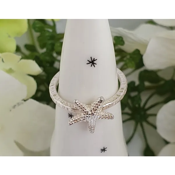 starfish beach babe coastal ring