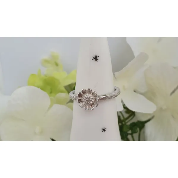 pretty stacker stacking ring flower 