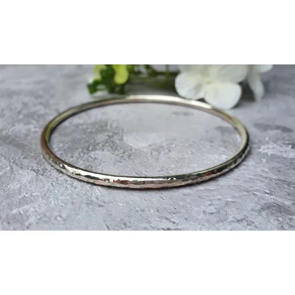 large silver bangle womens