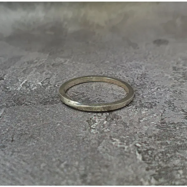 simple silver ring stacking stackable