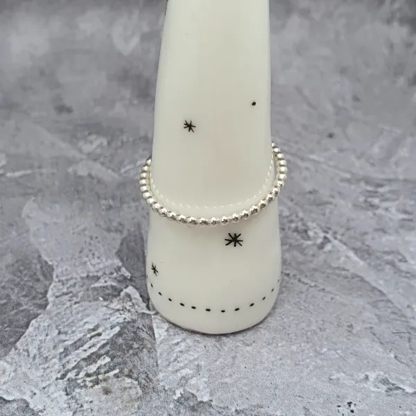 popcorn silver ring 